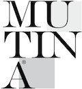 Stilisiertes Lettering, das den Namen "Mutina" schreibt.